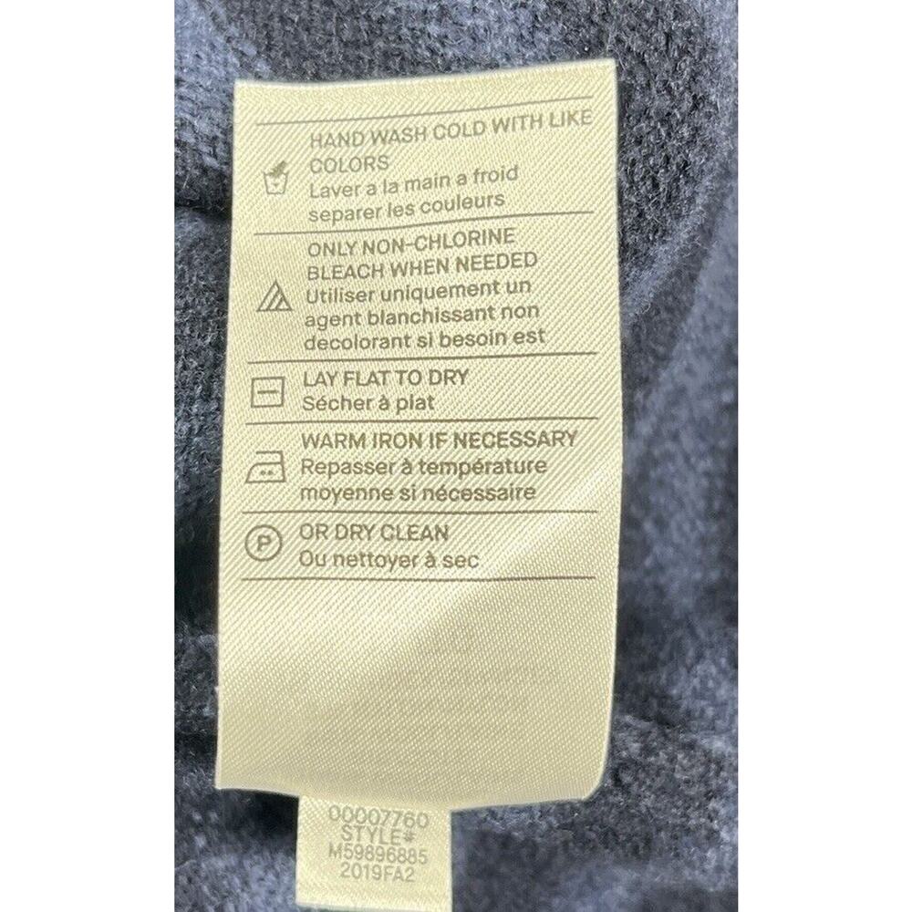 Vince 100% Wool Sweater Mens XL Blue‎ Stripe Crew Neck Cozy Soft Ribbed Cuffs - Picture 5 of 9